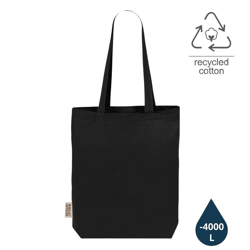 Sadowa - Grs-Certified Recycled Cotton Tote Bag With Gusset - Black