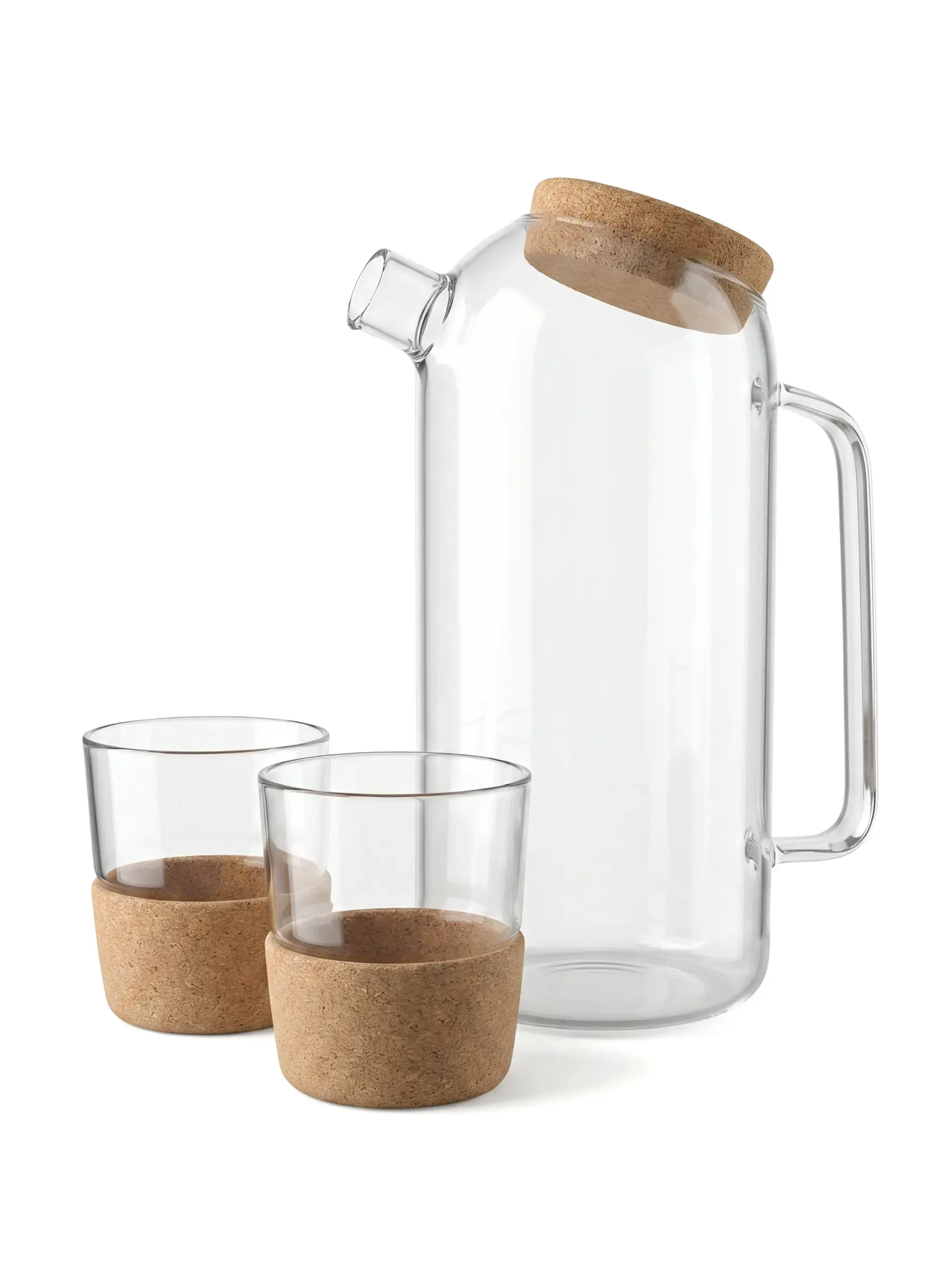 Suhoso - Set of Glass Carafe with 2 Tumblers
