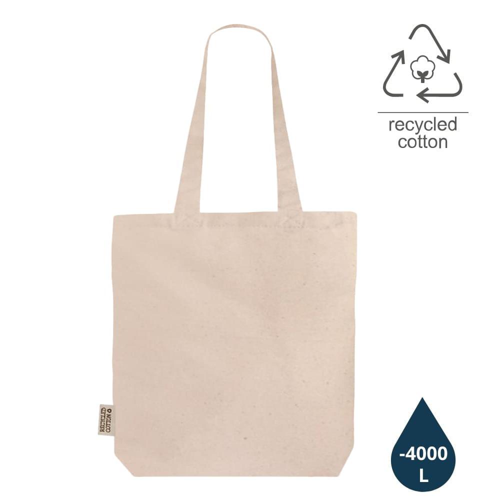 Ponaso - Grs-Certified Recycled Cotton Tote Bag With Gusset - Natural