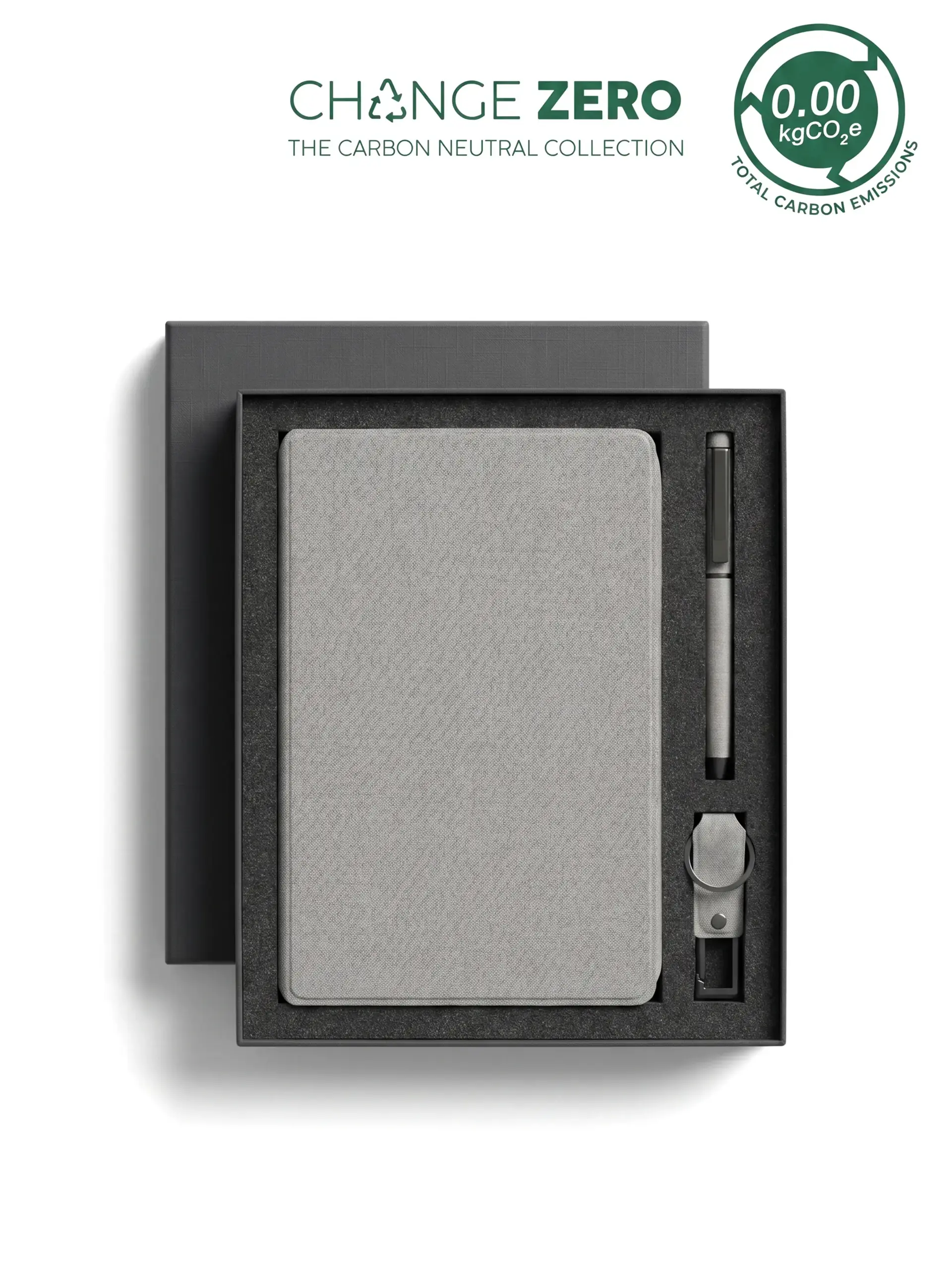 Fotopu - Sustainable Gift Set with Refillable Notebook Pen & USB Keychain - Grey