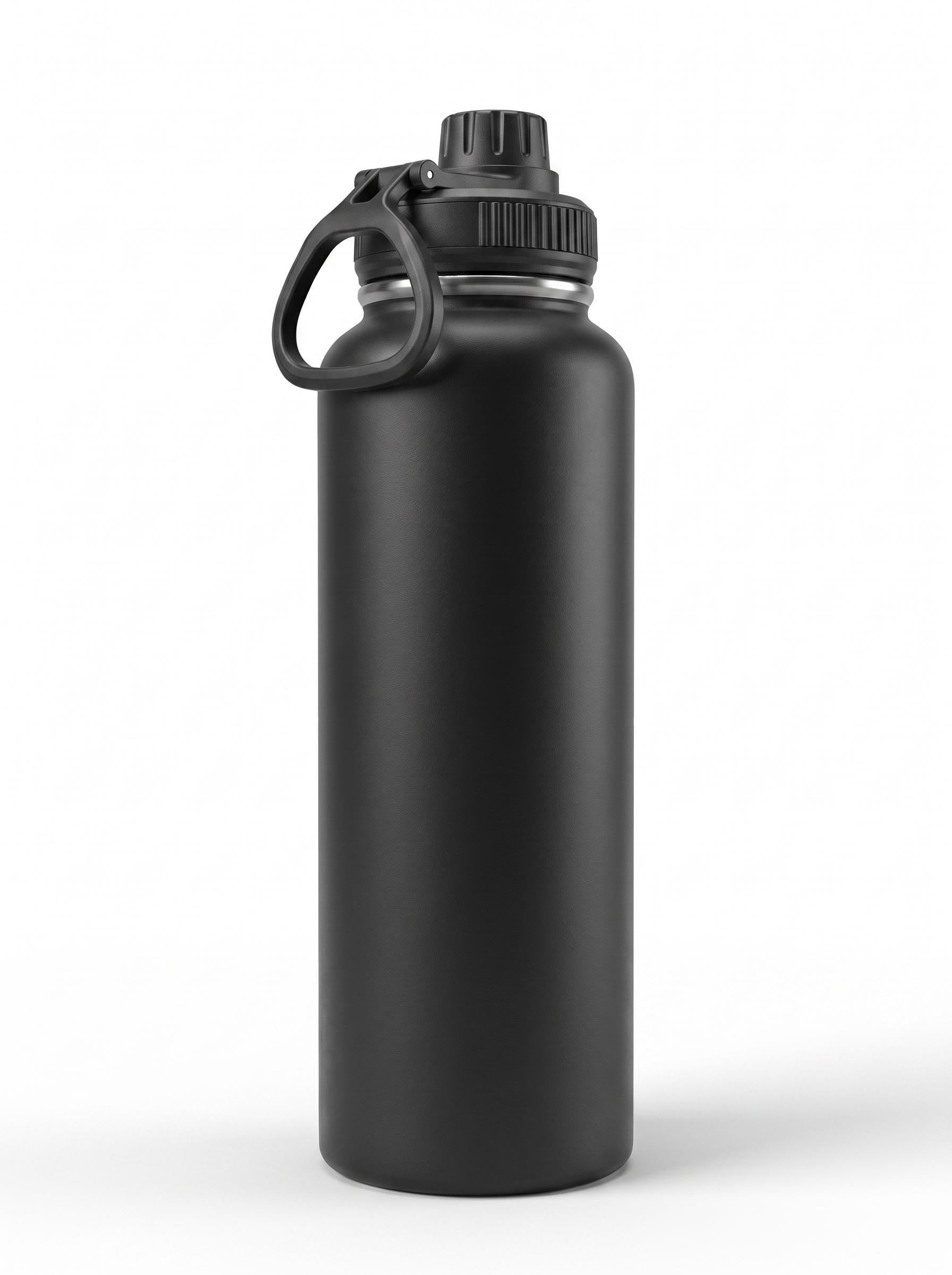 Double Wall Stainless Steel Vacuum Insulated Bottle with Wide Loop Handle & Spout Lid – 1.15L