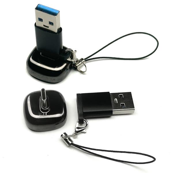 Likadu - USB 3.0 to Type-C Metal Flash Drive with Light Up Logo