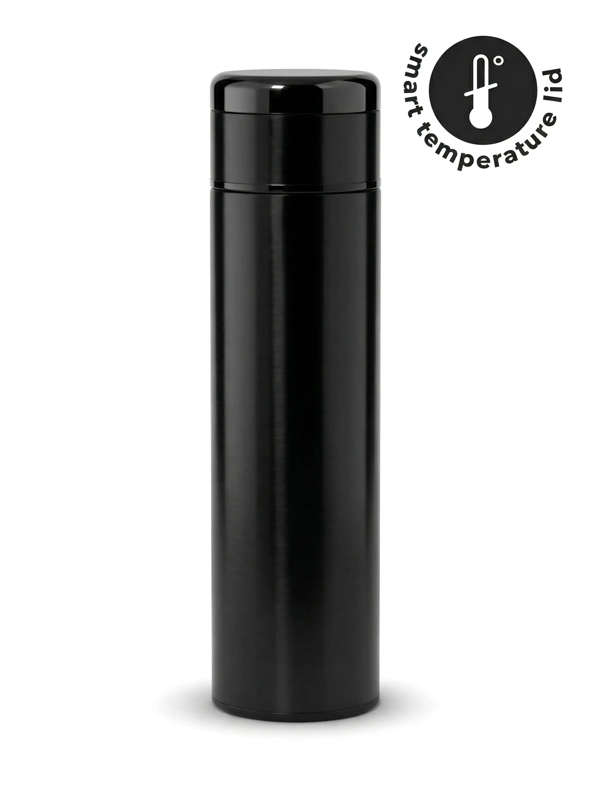 Sucino - Double Walled Insulated Flask with Temperature Lid - Black