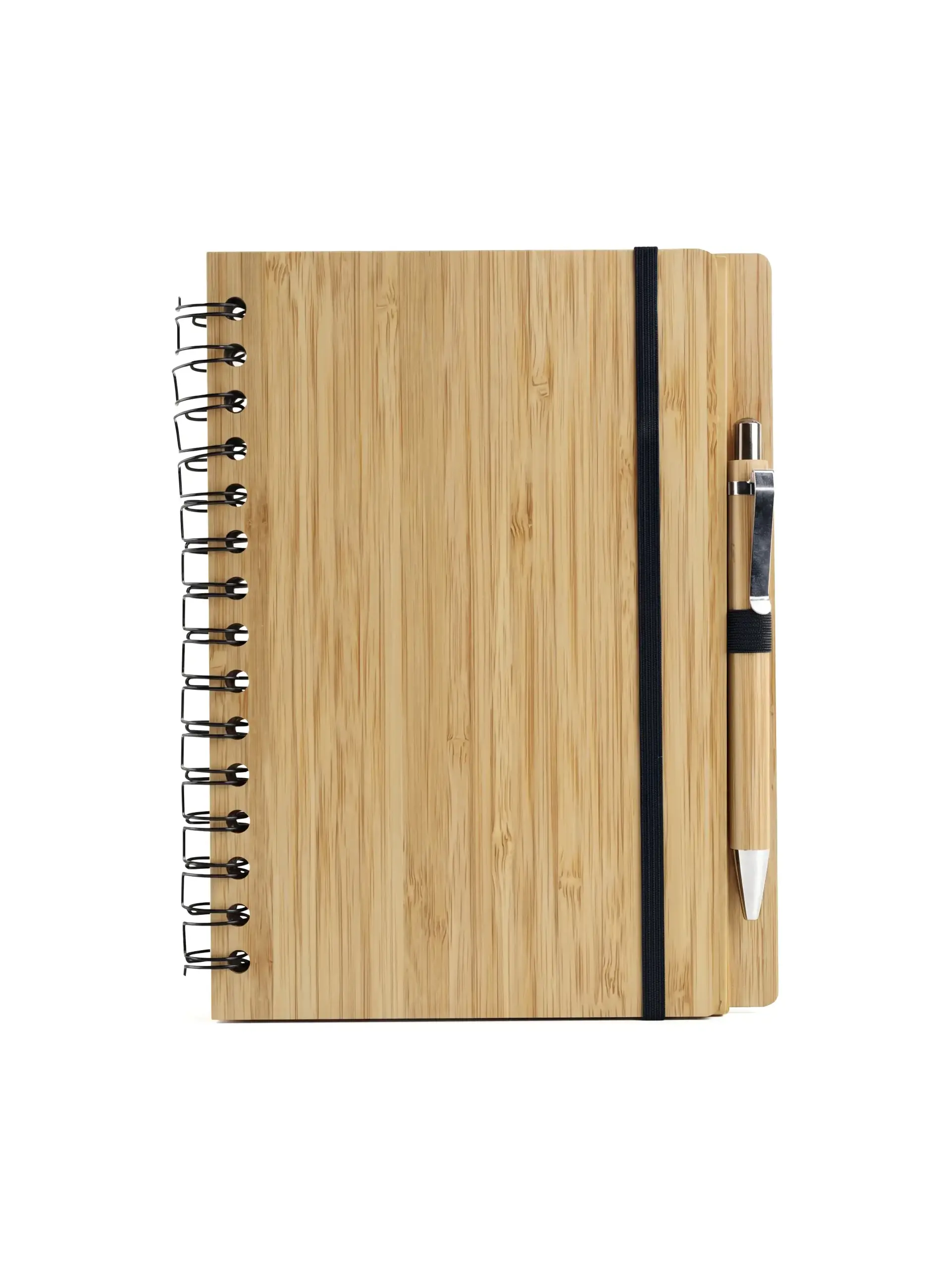 Foleli - Natural Bamboo Cover Notebook with Recycled Pen Set