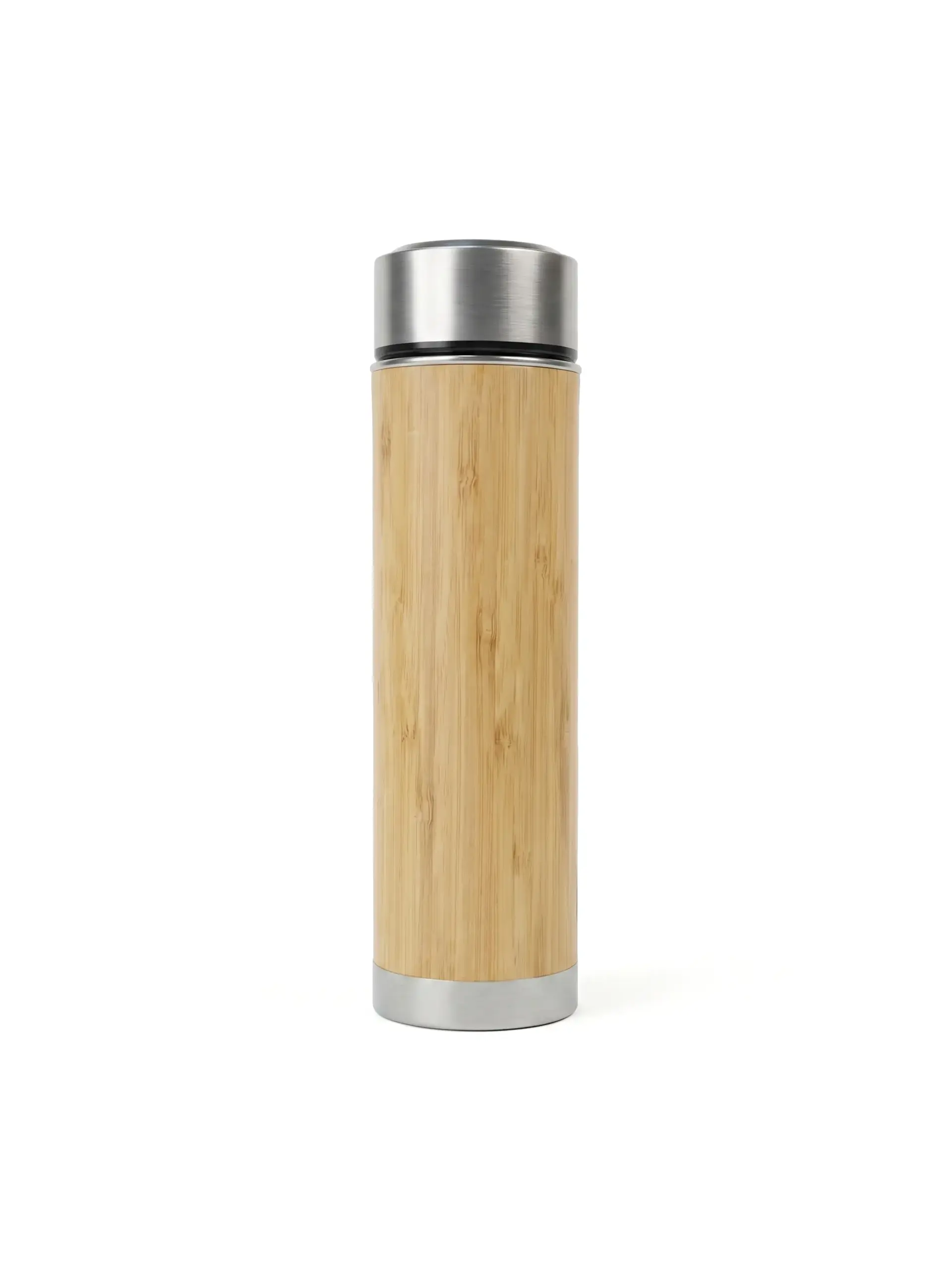 Lulodu - Bamboo Temperature LED Display Bottle with Tea Infuser