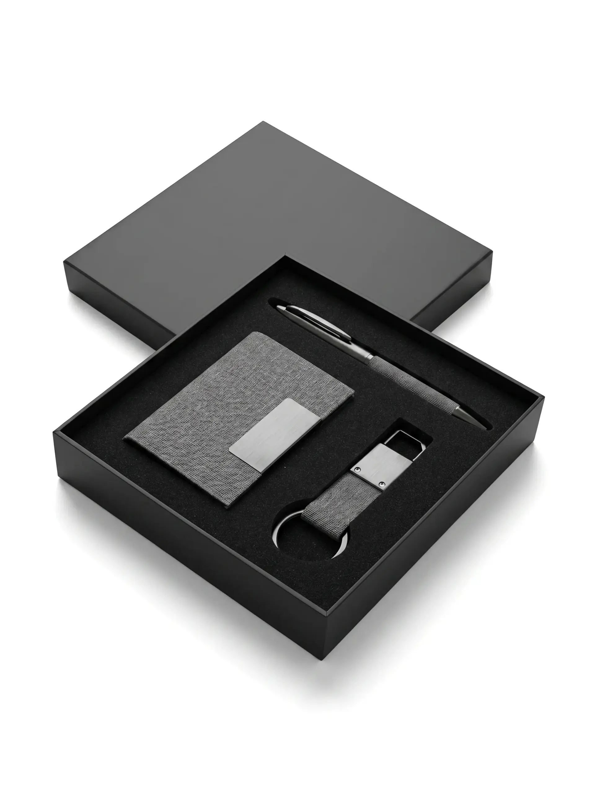 Cavaka - Gift Set (Card Holder Key Chain and Pen) - Grey