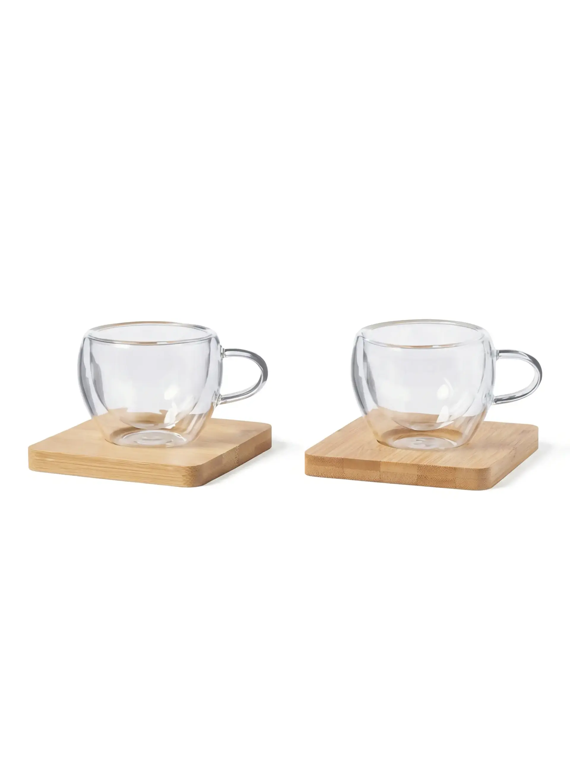 Vafuga - Set of 2 Expresso Cup with Bamboo Coaster