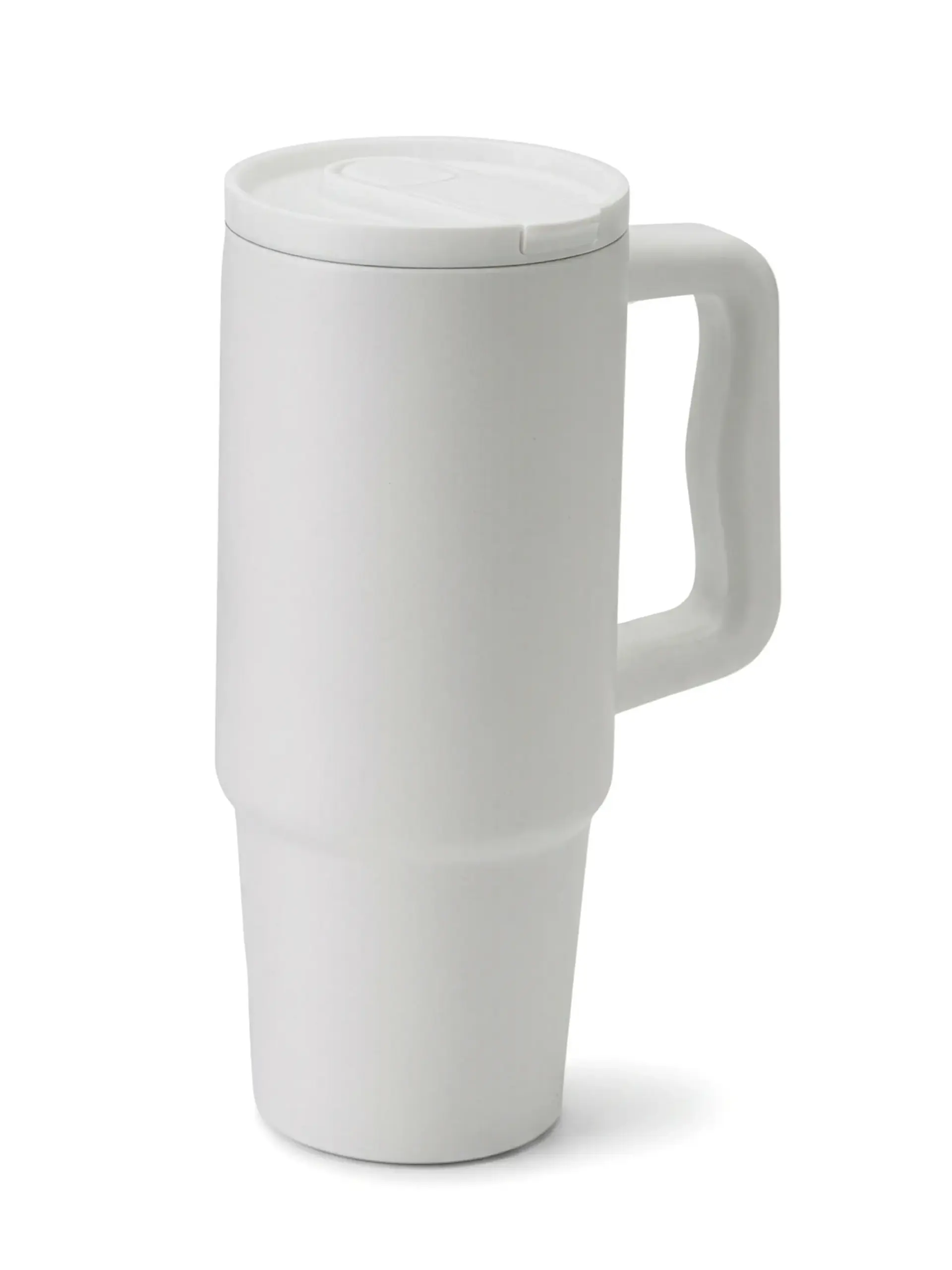Vaceji - Recycled Stainless Steel Tumbler with Straw Lid - White