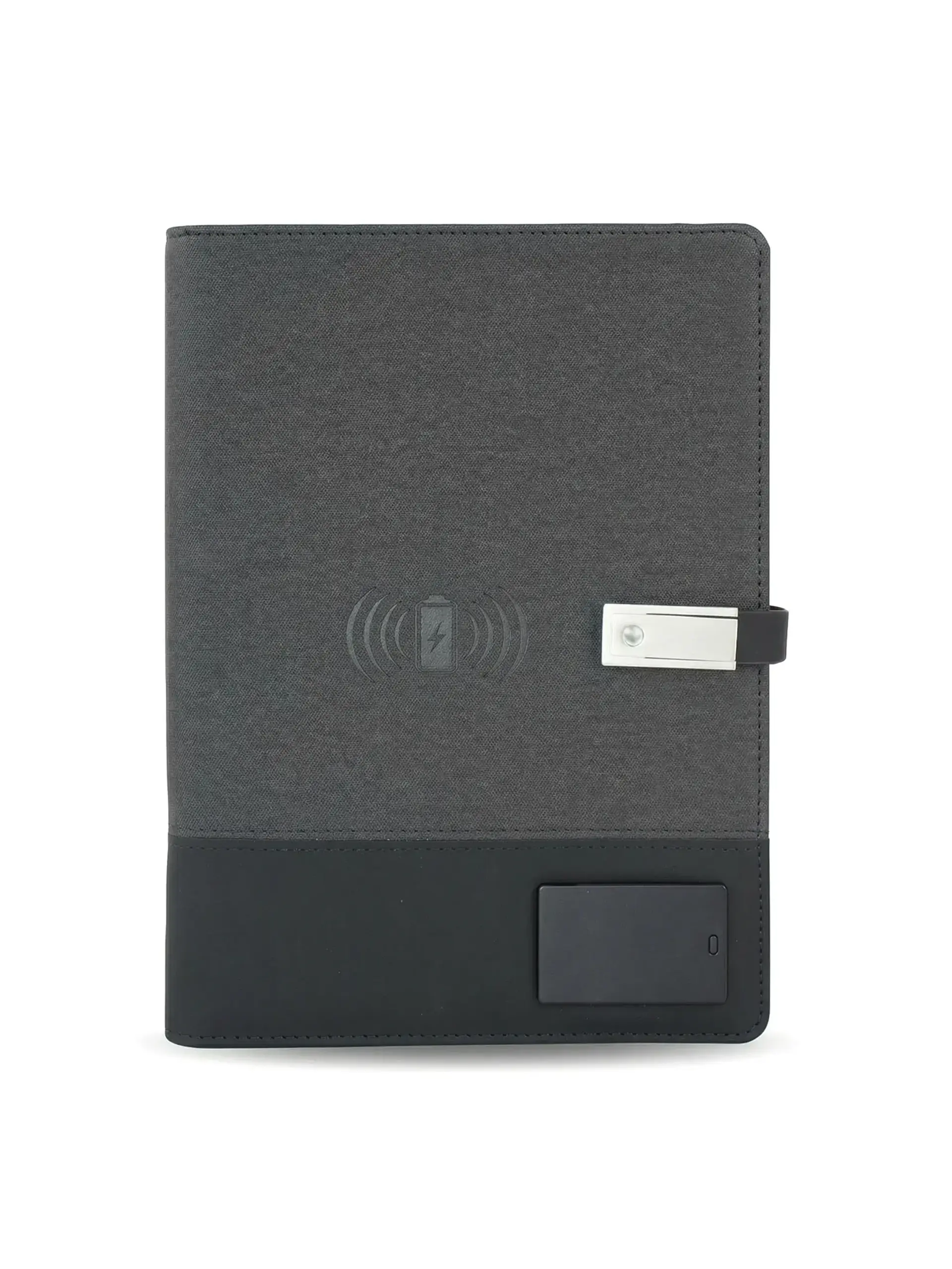 Vibolo - Executive Hi-Tech Portfolio 8000mAh & 8GB USB Storage