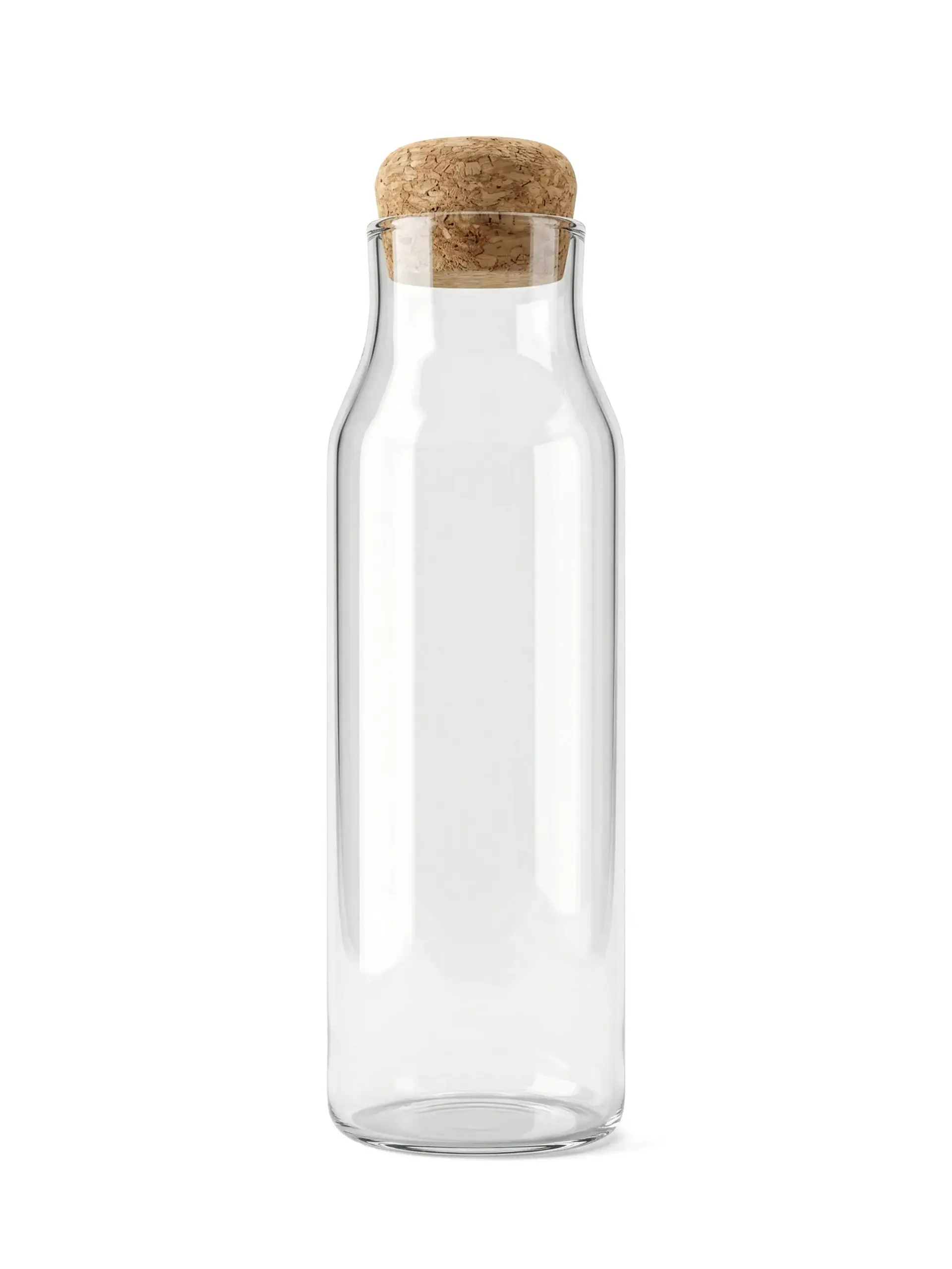 Akipof - Borosilicate Glass Bottle with Cork Lid 600ml