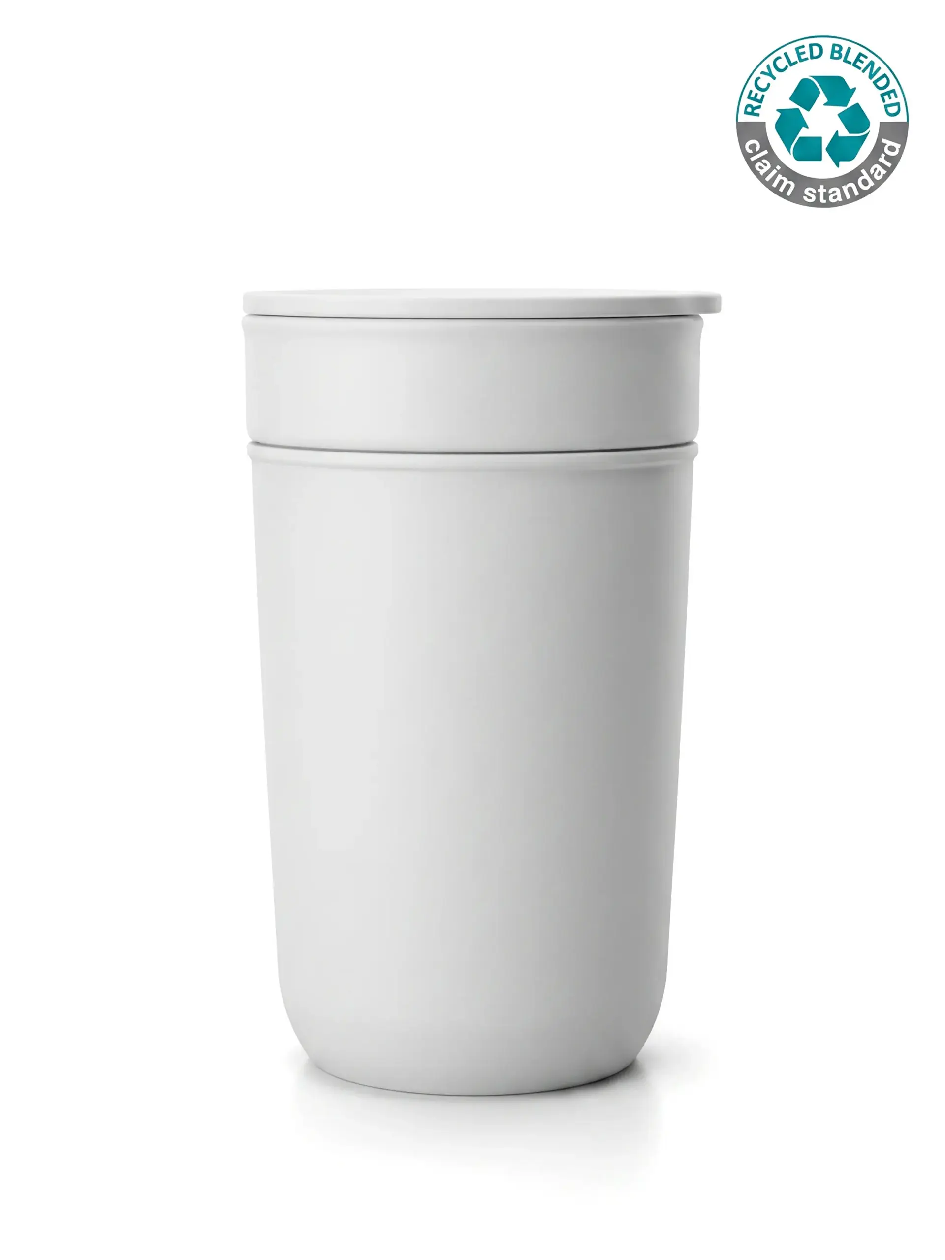 Capuzi - Premium Ceramic Tumbler With Recycled Protective Sleeve - White