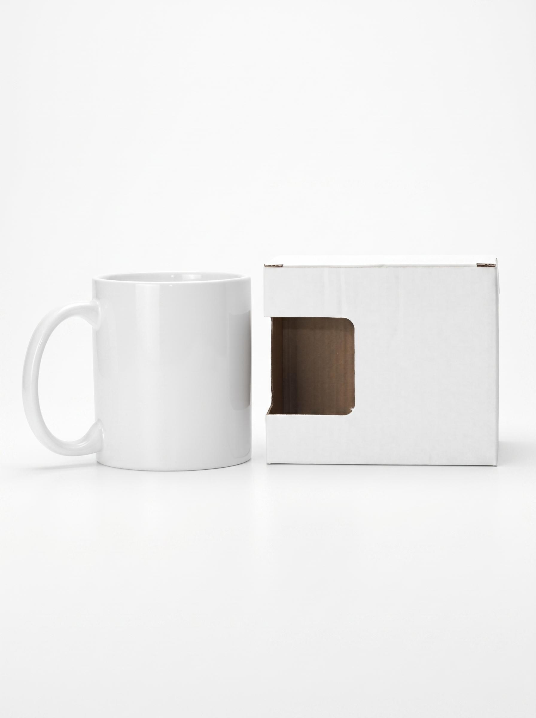 MUGVO - White Sublimation Ceramic Mug with Gift Box – 11 oz