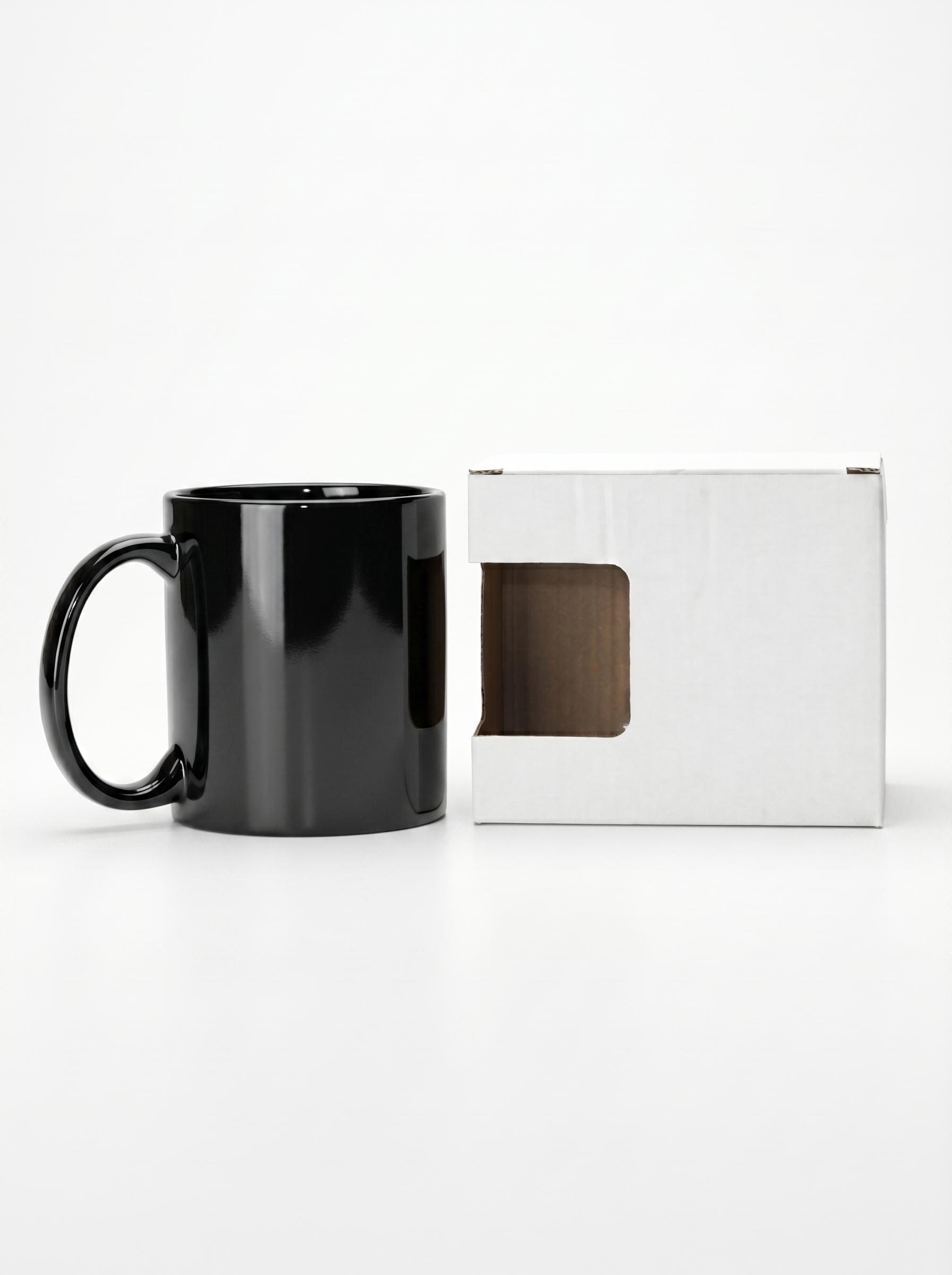 MUGIX - Black Glossy Ceramic Mug 11 oz