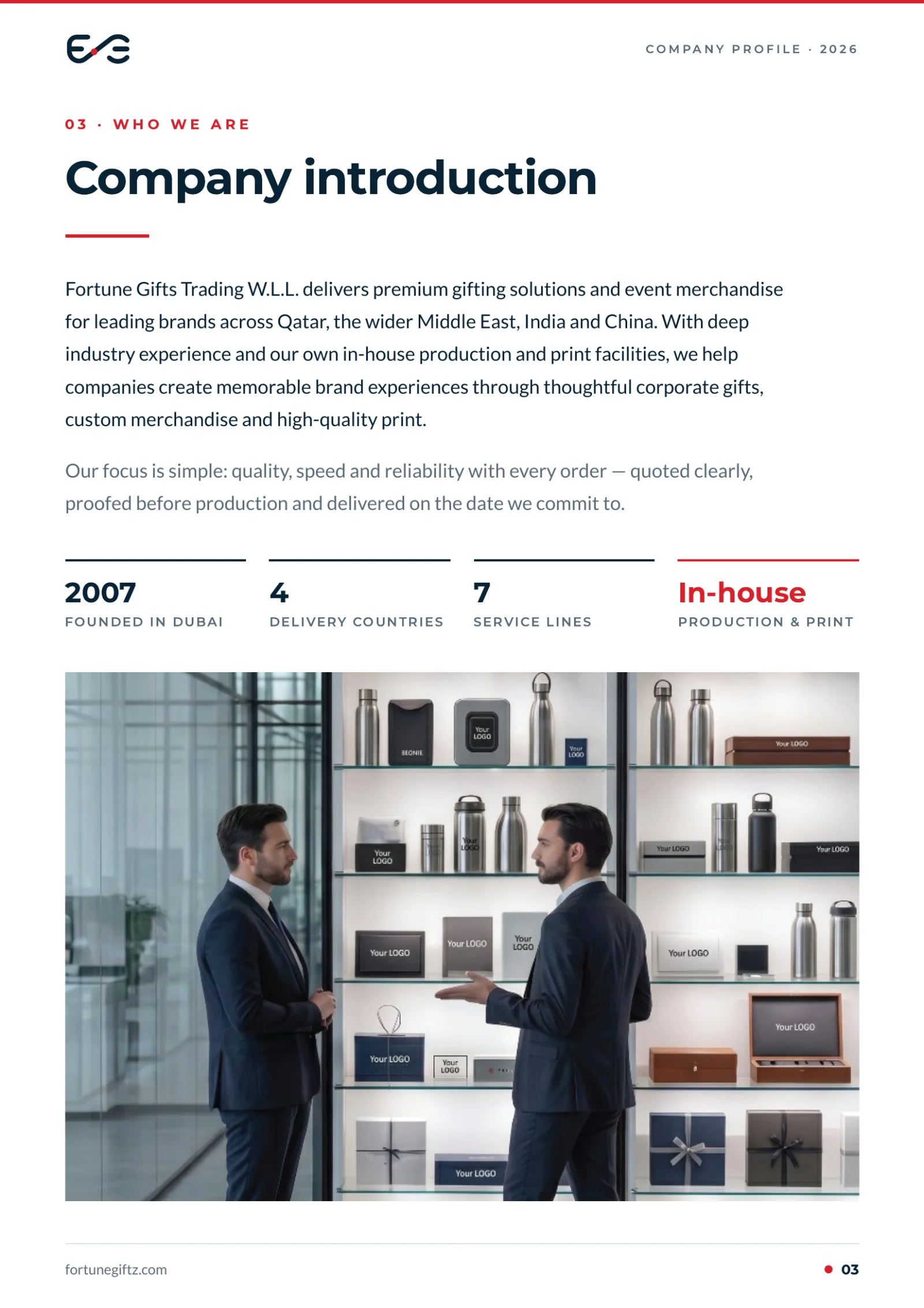Fortune Gifts Company Profile 2026 — page 3: Company introduction